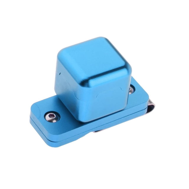 transemion Porte-Craies de Queue de Billard Boîte en Métal avec Clip Bleu