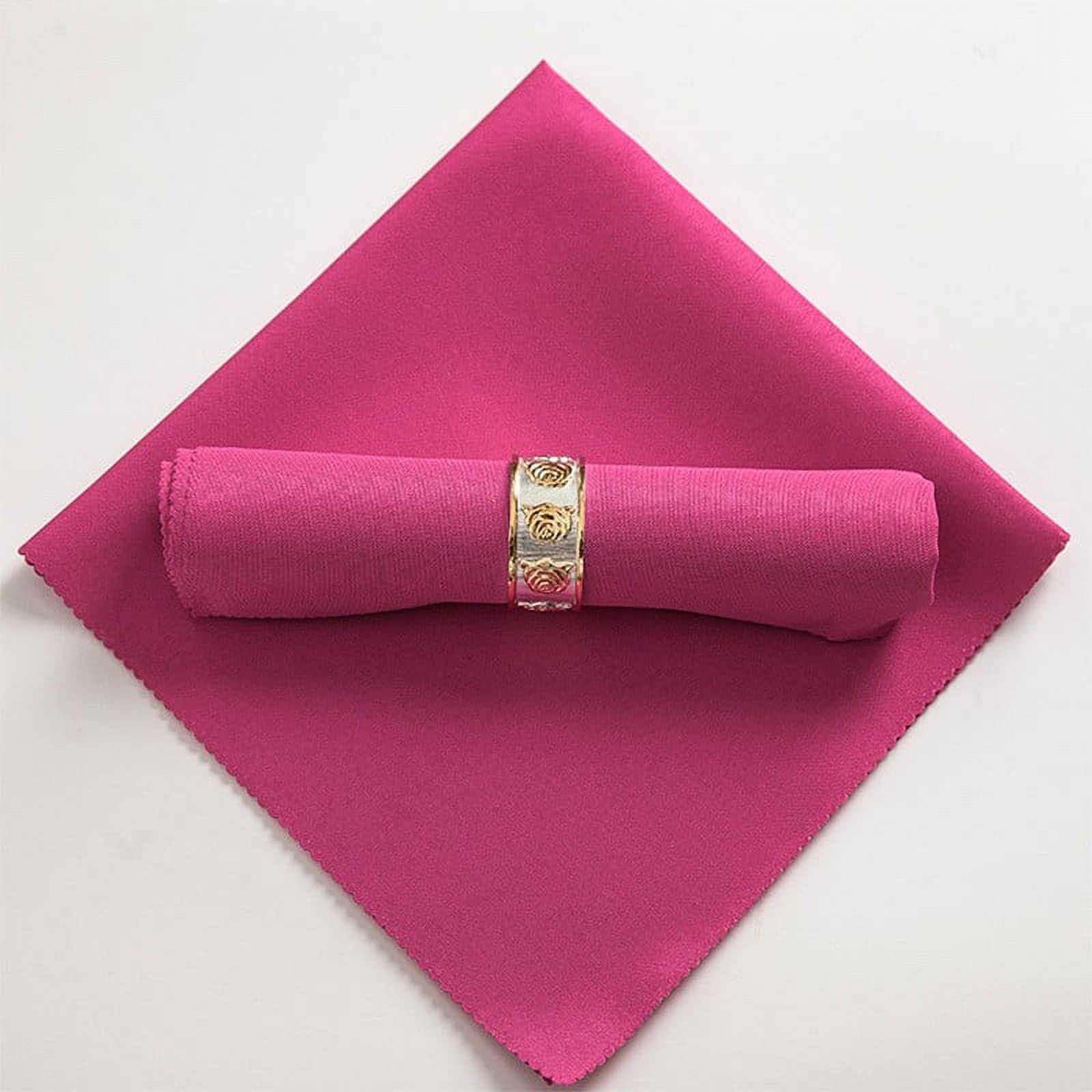 Napkins Cloth Washable, Rose Red Cloth Napkins, 18.9x18.9Inch Soft Cotton Dinner Napkins Cloth, Rustic Table Napkins, 6Pcs Reusable Table Napkin with Hemmed Edges