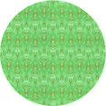 thumbnail image 1 of Ahgly Tapis Rond Lavable en Machine Intérieur Transitionnel Vert Émeraude, 3 Pieds Rond, 1 of 7