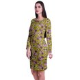 thumbnail image 4 of Moomaya Womens Full Sleeve Printed Midi Length Printed Bodycon Dress, 4 of 6