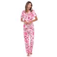 thumbnail image 2 of White Mark Ensemble de Pyjama Tropical à Manches Courtes à Boutons pour Femmes, 2 of 6