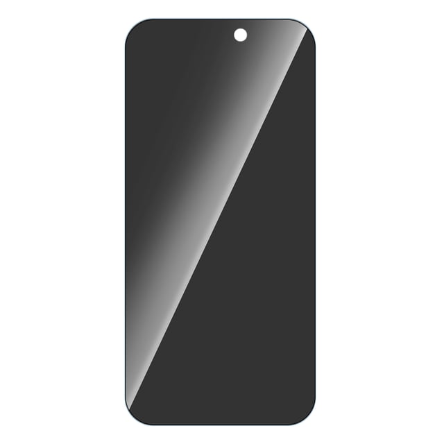 Graflsoa iPhone 15 Privacy Screen Protector made of ultra-thin tempered glass with full coverage and 2.5D curved edges. Features a privacy filter to block side-angle views, smooth touch experience, scratch-resistant durability, and visible light transmission of ≥ 63%. Designed for iPhone 15 with a 6.1-inch screen.