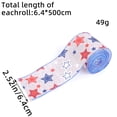 thumbnail image 2 of Independence Day Wired Ribbons 197 inchs,Patriotic Wired Edge Ribbons American Stars Pattern Ribbon Natural Burlap Ribbons 4th of July Craft Ribbons Bows for Gift Wrapping Memoria, 2 of 2