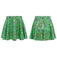thumbnail image 1 of Lejafay Girls Flared Pleated A-Line Skirts Shiny Metallic Dance Performance Costume Cheerleading Uniform Green XS, 1 of 7