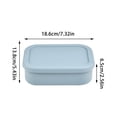 thumbnail image 2 of Durable Silicone Adult Bento Leakproof Shatterproof Microwave Dishwasher Safe 800ml Meal Container For Work, 2 of 5