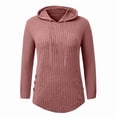 thumbnail image 1 of Chandails à Capuchon pour Femmes, Chandails Molletonnés Surdimensionnés, Chemises à Manches Longues, Chandails, Pulls d'Automne, Hauts, Rose, TG, 1 of 6