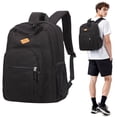 thumbnail image 1 of 22L Black Backpack For School College And Travel: Water Bookbag, 1 of 9