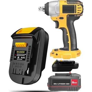 Pour Bauer vers pour Milwaukee, Adaptateur de Batterie Compatible avec Bauer 20V Batterie au Lithium à Remplacer pour Milwaukee M18 Batterie au Lithium 48-11-1850/48-11-1852 Fonctionne pour Milwaukee M18 18V Outils Électriques
