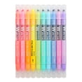 thumbnail image 1 of Prime Day Deals School Office Stationery 10 Colors Erasable Highlighters Assorted Colors Wide and Friction Highlighters Marker Set for Highlighting In Student 2ml, 1 of 5