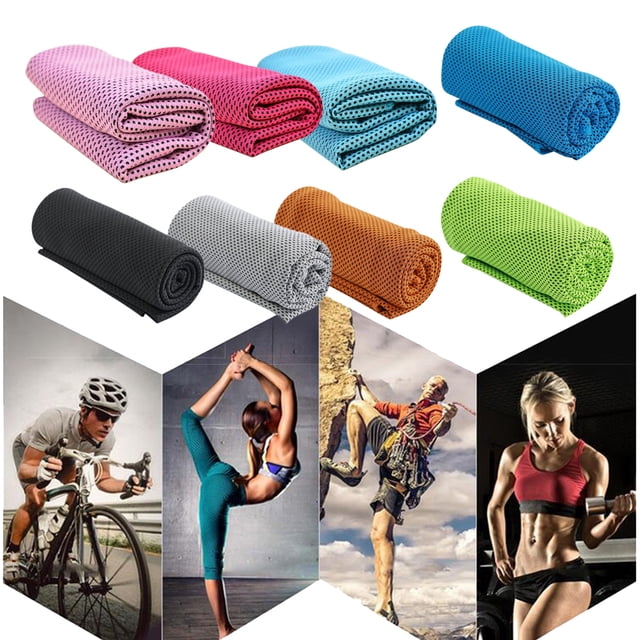 8 Pcs Serviette Rafraîchissante Serviette Glacée pour le Cou Serviette Fraîche en Microfibre Serviette Douce et Fraîche pour Yoga Gym Course Entraînement Mise en Forme