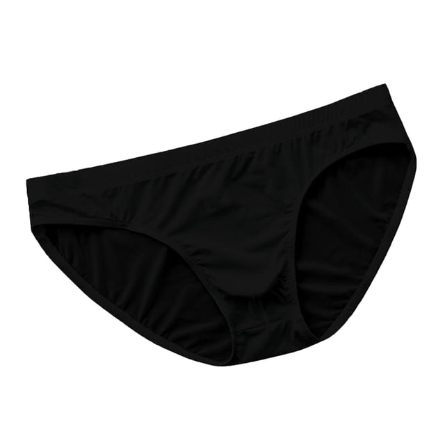 EOYWHK Men Cooling Silk Brief Low Rise Stretch Nylon Underwear Breathable Seamless Swim Trunks ,M-3XL
