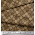 thumbnail image 3 of Soimoi Polyester Crepe Fabric Diagonal Check Printed Craft Fabric by The Yard 52 Inch Wide, 3 of 5