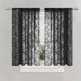 thumbnail image 3 of French Lace Window Curtain Elegant Semi Sheer Panel With Through Bar Design For Classic Interior, 3 of 8