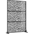 thumbnail image 1 of OUYAWEI Metal Privacy Screen,Freestanding Decorative Divider,Extended Height Privacy Screen with Stable Base for Garden,Crushed glass design, 1 of 8