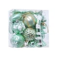 thumbnail image 2 of TopLLC 32 Pcs Christmas Tree Hanging Ornaments Set, Pre-Tied Shatterproof Plastic Assorted Baubles with Rope, Glitter Xmas Tree Decorative Pendants Christmas Decorations for Party Holiday Wedding, 2 of 6