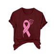 thumbnail image 2 of Blouses pour Femmes, Mode Féminine Imprimé Manches Courtes Blouse Drôle Col Rond T-Shirt Tops, 2 of 4