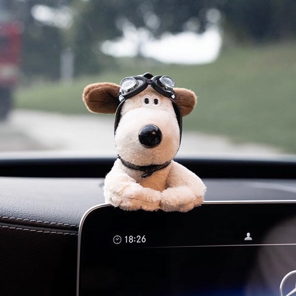 Car Decoration Dog Premium Cute Car Plush Doll Decorations For Wiper Shift Hand