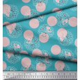 thumbnail image 2 of Soimoi Rayon Fabric Dot,Bird & Fish Kids Print Fabric by The Yard 42 Inch Wide, 2 of 3
