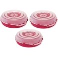 thumbnail image 2 of Homz Boîte de Rangement en Plastique pour Couronne des Fêtes avec Couvercle Transparent (jusqu'à 24 Pouces de Diamètre), Rouge (Lot de 3), 2 of 5