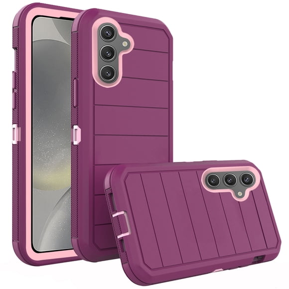 Asuwish Phone Case for Samsung Galaxy S24 Plus/S25 Plus S24+ S25+ 5G Hybrid Rugged Shockproof Hard Protective Drop Proof Full Body Heavy Duty Mobile Cell Cover S24 Plus s25+ S25Plus Women Men Purple