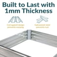 thumbnail image 3 of Sunnydaze Galvanized Square Raised Garden Bed - 4' x 4' x 1' - Silver, 3 of 8