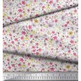 thumbnail image 3 of Soimoi Moss Georgette Fabric Leaves,Butterfly & Flower Print Fabric by Yard 42 Inch Wide, 3 of 3