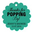 thumbnail image 1 of 100 PCS Personalized Baby Shower Favors Tags Custom Quote Thank You For Popping By Baby Shower Gift Hang Tags, 1 of 1