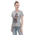 thumbnail image 4 of Women's Basic Short Sleeve T-Shirt Attacking Giant Mikasa Ackerman, 4 of 6