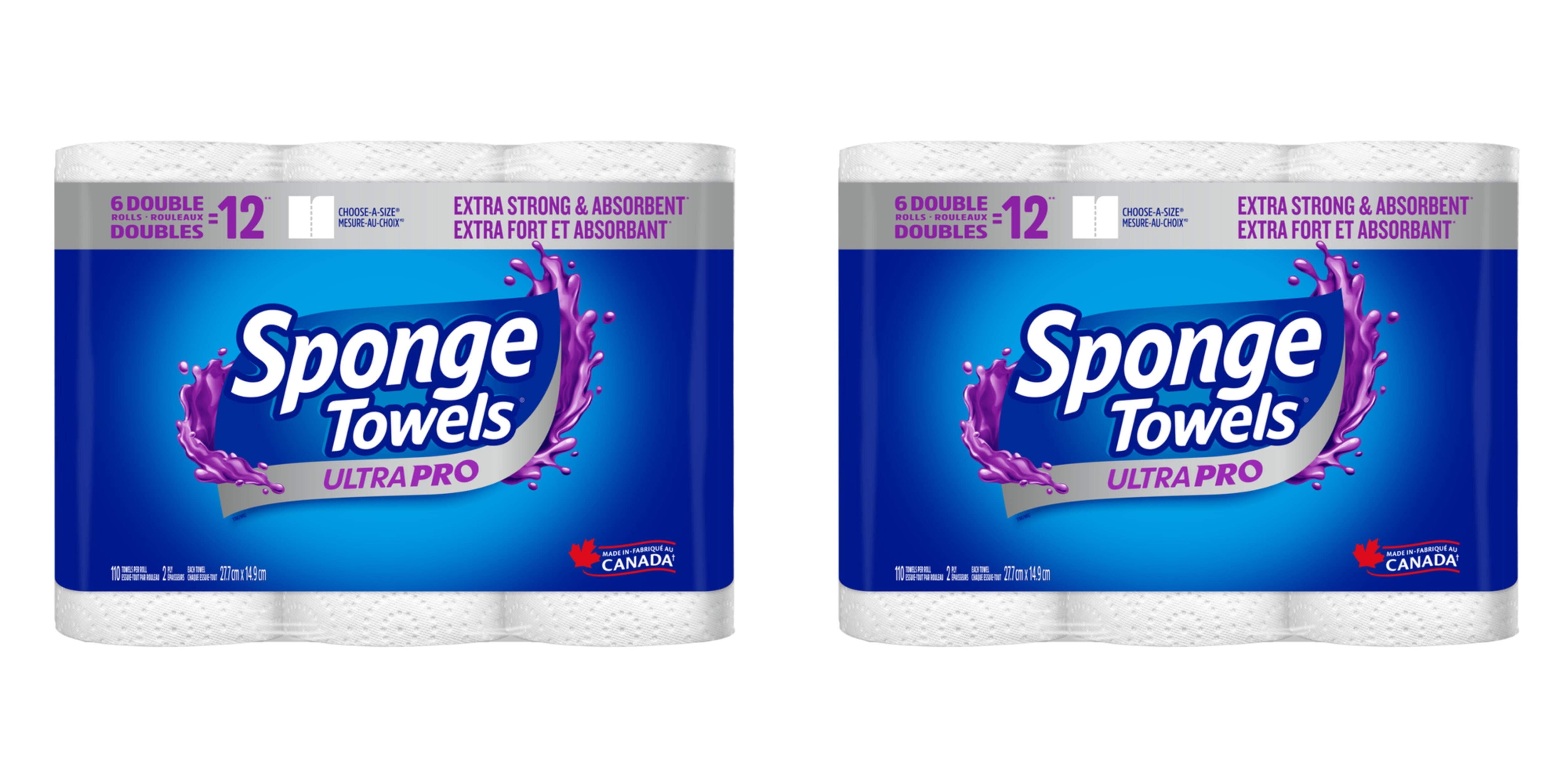 SpongeTowels Utra Pro Double Roll Paper Towel, 6-pk - 2 packs