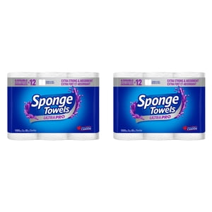 SpongeTowels Utra Pro Double Roll Paper Towel, 6-pk - 2 packs