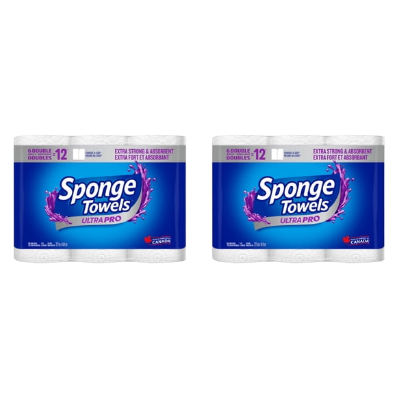 SpongeTowels Utra Pro Double Roll Paper Towel, 6-pk - 2 packs