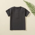 thumbnail image 4 of Birdeem Haut à Manches Courtes pour Enfants Garçons Filles Mode Confortable Couleur Unie Bouton Col Rond, 4 of 12