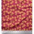 thumbnail image 1 of Soimoi Poly Georgette Fabric Text & Tiger Face Cartoon Print Sewing Fabric Yard 42 Inch Wide, 1 of 3