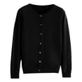 thumbnail image 1 of Hontri Cardigans pour Femmes Légers Offres à Moins de 15 $, Cardigan Basique pour Femmes à Col Rond, Manches Longues, Boutonné, Noir m, 1 of 5