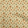 thumbnail image 1 of oneOone Cotton Poplin Yellow Fabric Floral Retro Sewing Craft Projects Fabric Prints By Yard 42 Inch Wide, 1 of 5