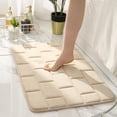 thumbnail image 1 of Dvkptbk Thick Striped Memory Foam Bath Rugs, Soft Absorbent Velvet Bathroom Mats, Non-Slip Bottom , Machine Washable Bathmat, Carpet Rug Room Decoratio for Washing Bathroom Rug Blanket, 1 of 7