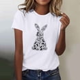 thumbnail image 5 of Tauxra Hauts d'Été à Manches Courtes pour Femmes, T-Shirts à Col Rond pour Femmes, Blouse T-Shirt Décontractée à Imprimé de Pâques, 5 of 5