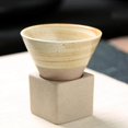 thumbnail image 3 of Pottery Tea Cup Hand Crafted Kung Teacup Home Fu Tea 100ml for Tea Lover Indoor Outdoor Light Yellow, 3 of 8