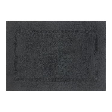 Better Homes & Gardens Cotton Reversible Bath Rug, Grey Shadow, 17" x 24"