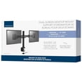 thumbnail image 3 of Insignia Dual Arm Full Motion Hydraulic Monitor Mount, Adjustable Desk Stand, Black (NS-PDMM19-C), 3 of 5