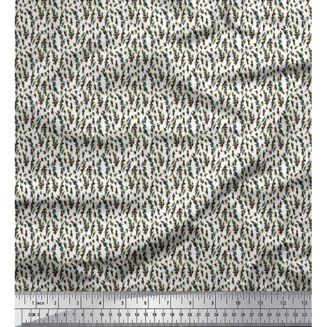 Soimoi Poly Georgette Fabric Floral Shirting Decor Fabric Printed Yard 52 Inch Wide