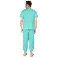 thumbnail image 4 of Inkmeso Ensemble de Pyjama Uni pour Hommes, Manches Courtes, Vêtement de Nuit à Col Rond, Ensemble de Pj, 4 of 7
