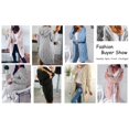 thumbnail image 5 of Women Hooded Open Front Cardigan Cable Knit Sweaters Solid Chunky Long Sweater Coats with Pockets, 5 of 5