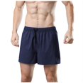 thumbnail image 2 of Styesk Mens Shorts Man Solid-Color Casual Sports Breathable Running Training Drawstring Pocket Shorts, 2 of 7