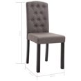 thumbnail image 4 of vidaXL Dining Chairs 4 pcs Taupe Fabric, 4 of 5