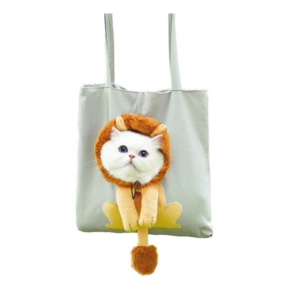 Shaped Pet Shoulder Bag – Portable Cat & Small Dog Tote Cute Breathable Handbag For Outdoor Shopping & Camping – Light Green (M Size Fits Under 6lbs) Dog Backpack Front Facing Cleebourg Pet Backpack