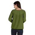 thumbnail image 4 of Moomaya Haut en Dentelle Style Victorien pour Femmes Manches Longues Tunique Décontractée Unie, 4 of 6