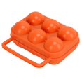 thumbnail image 1 of 6 Grid Egg Box, ABS Eggs Protective Box Shatterproof Anti Extrusion  For Trips For Barbecues For Picnics Orange,Blue,Green, 1 of 8