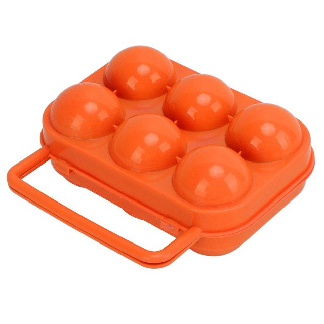 6 Grid Egg Box, ABS Eggs Protective Box Shatterproof Anti Extrusion For Trips For Barbecues For Picnics Orange,Blue,Green