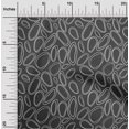 thumbnail image 2 of oneOone Cotton Poplin Gray Fabric Abstract Circle Sewing Craft Projects Fabric Prints By Yard 56 Inch Wide, 2 of 4